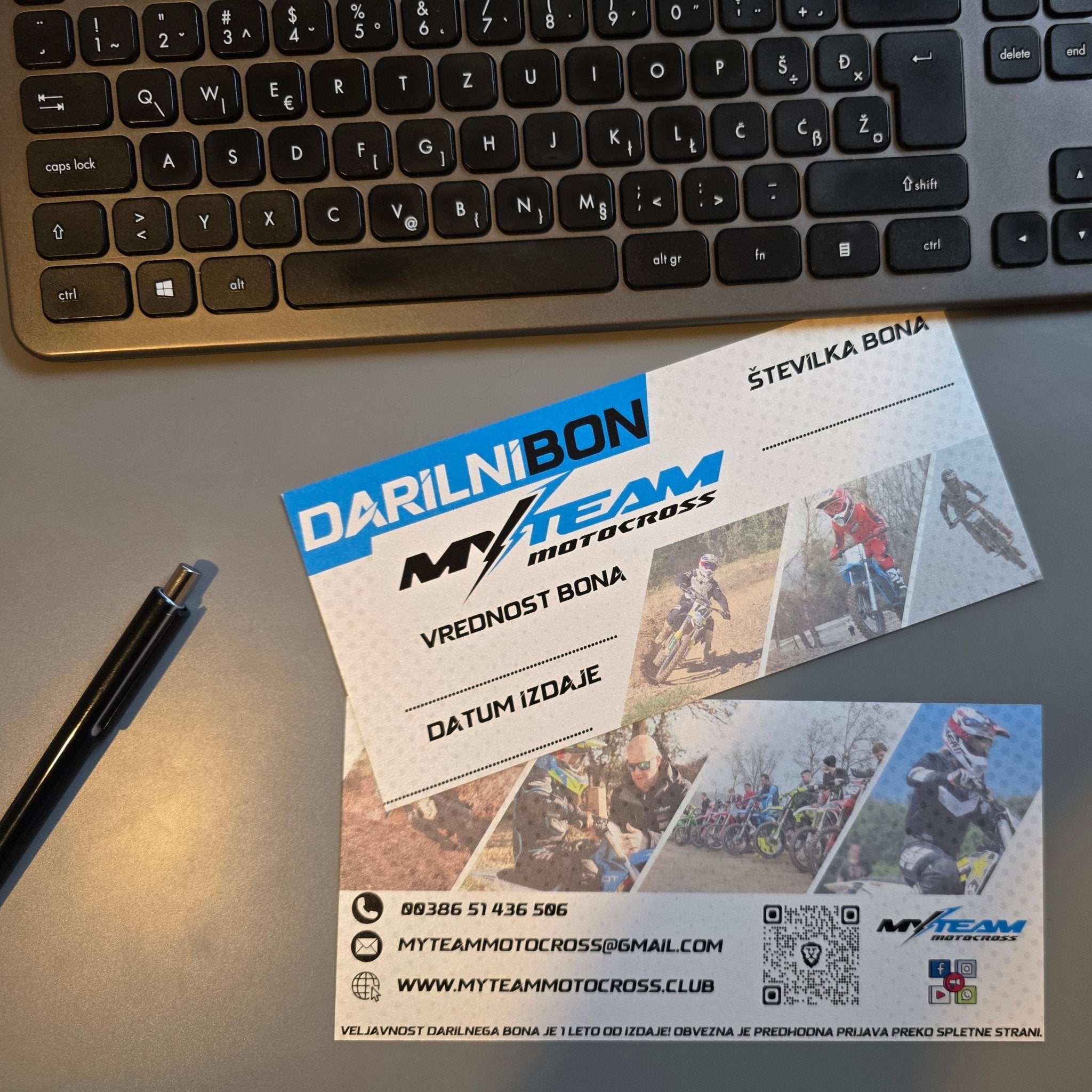 DARILNI BON MYTEAM MOTOCROSS - Myteam Moto.Shop